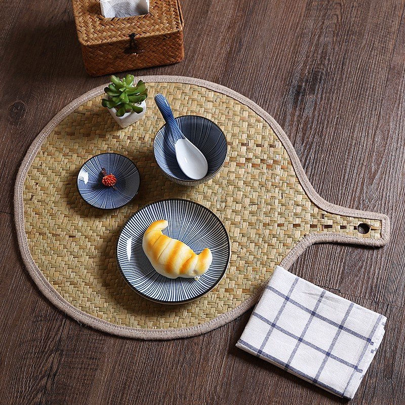 Table Mat Lót bàn ăn cói - lót bàn ăn mây tre