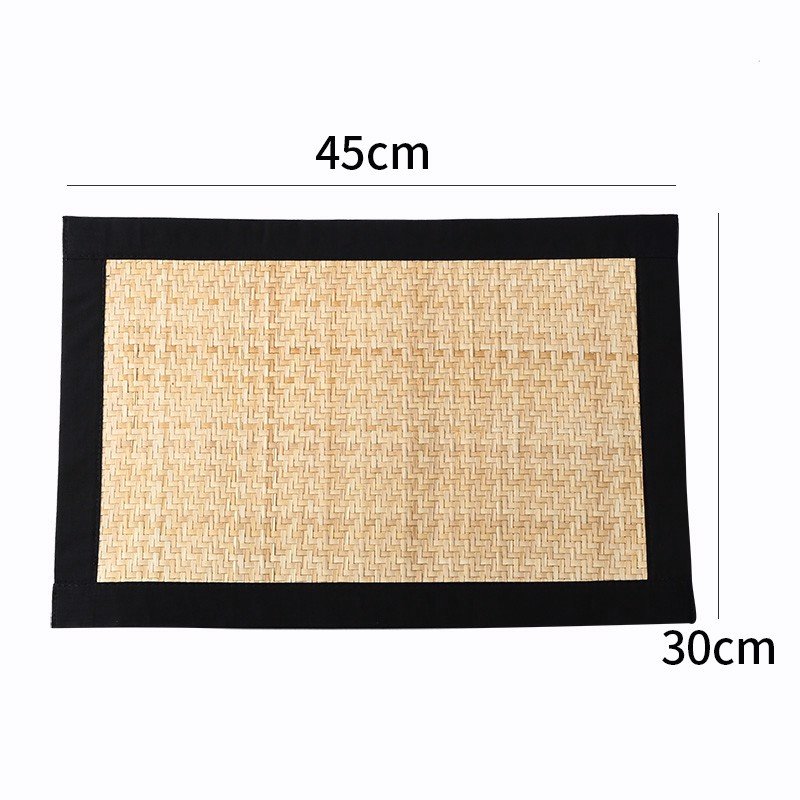 Table Mat Lót bàn ăn cói chữ nhật - lót bàn ăn mây tre