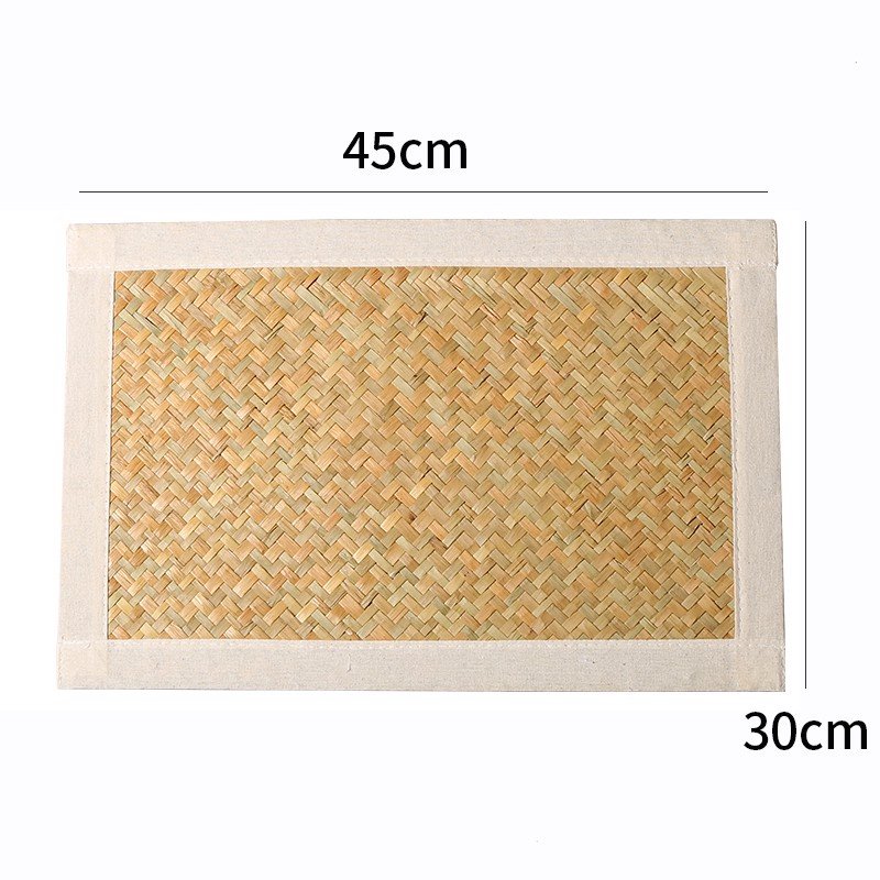 Table Mat Lót bàn ăn cói chữ nhật - lót bàn ăn mây tre