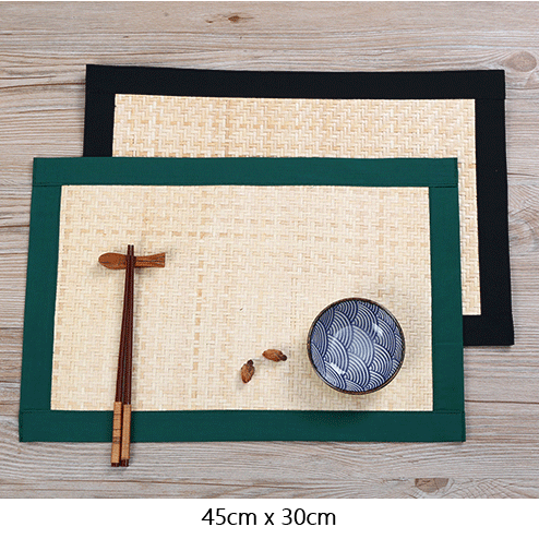 Table Mat Lót bàn ăn cói chữ nhật - lót bàn ăn mây tre