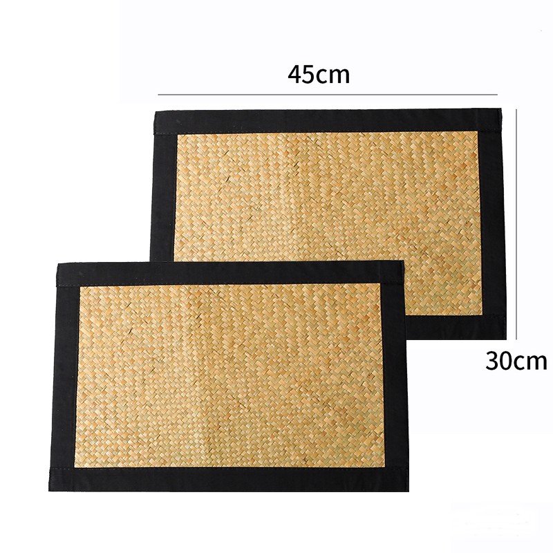 Table Mat Lót bàn ăn cói chữ nhật - lót bàn ăn mây tre