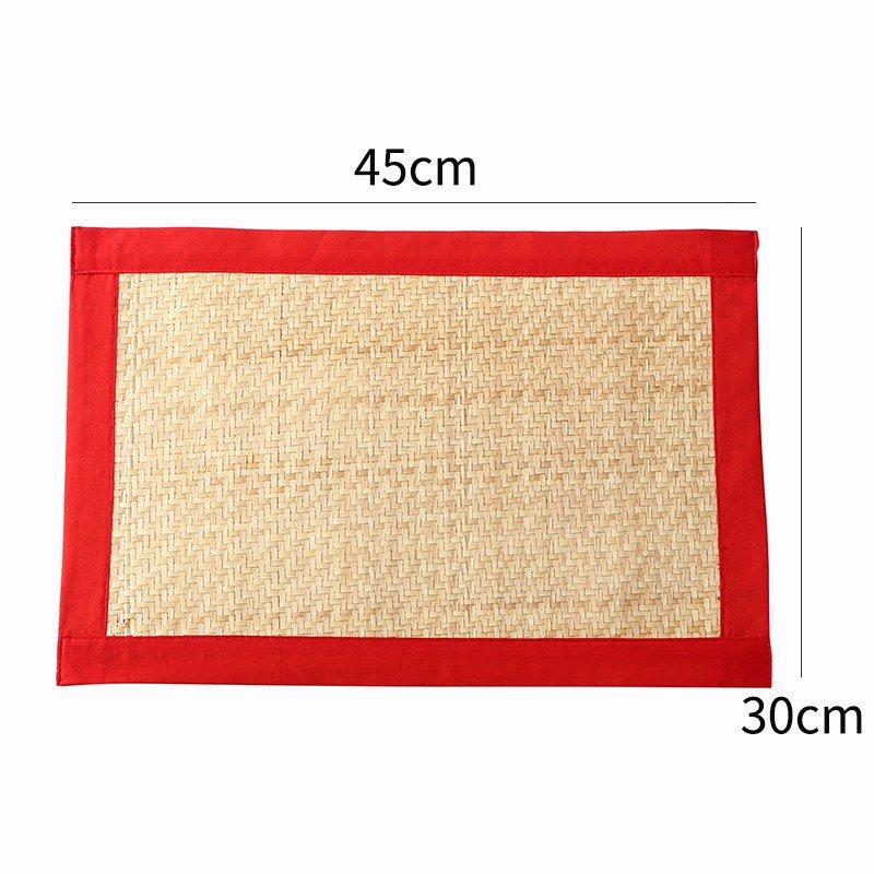 Table Mat Lót bàn ăn cói chữ nhật - lót bàn ăn mây tre