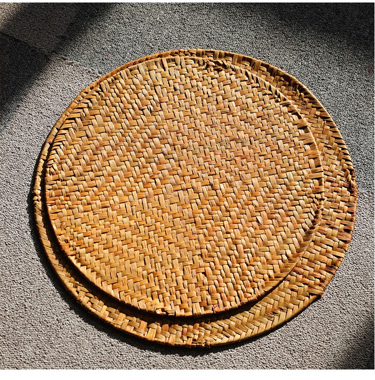 Table Mat Lót bàn ăn cói tròn - Lót bàn ăn mây tre