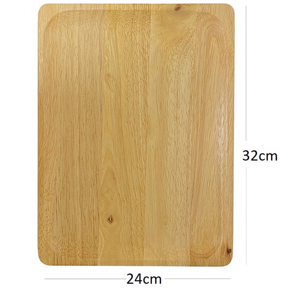 Đĩa gỗ cao su - KBYbamboo - Đĩa gỗ decor đồ ăn