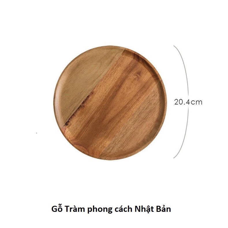 Đĩa gỗ cao su - KBYbamboo - Đĩa gỗ decor đồ ăn