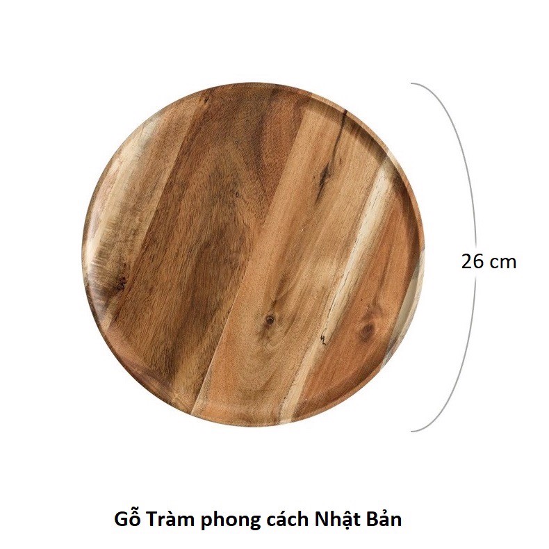 Đĩa gỗ cao su - KBYbamboo - Đĩa gỗ decor đồ ăn