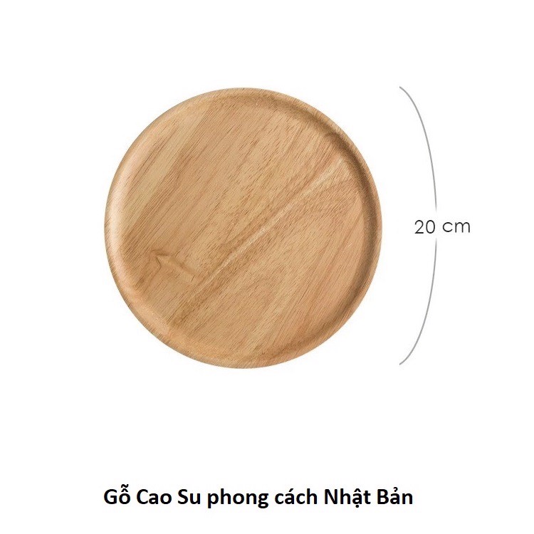 Đĩa gỗ cao su - KBYbamboo - Đĩa gỗ decor đồ ăn