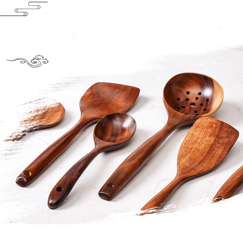 Muỗng thìa gỗ Teak chống dính chịu nhiệt độ