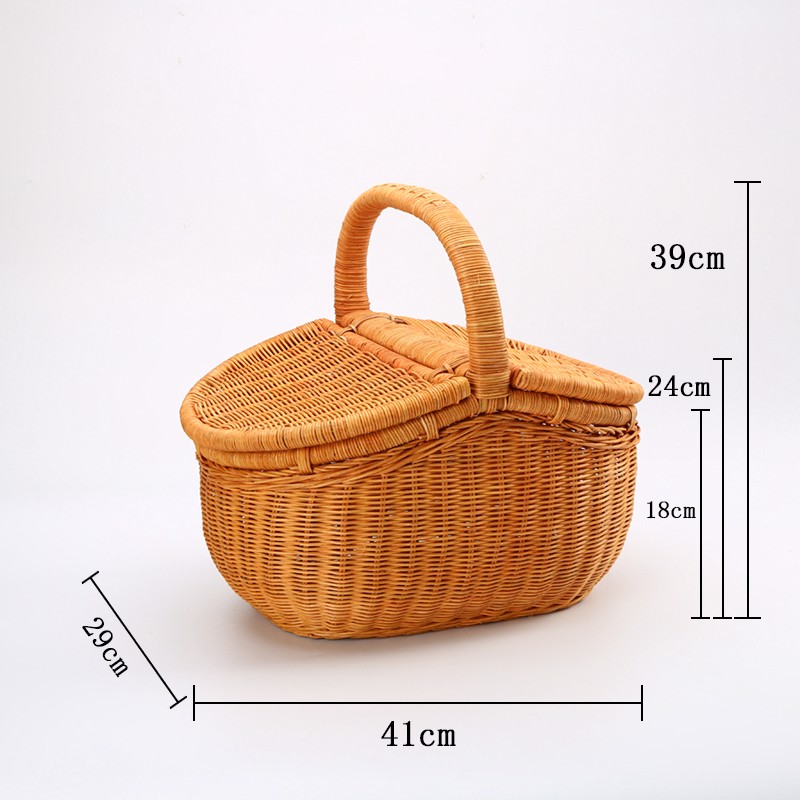 Giỏ mây tre picnic phong cách Bắc Âu - Mây tre đan