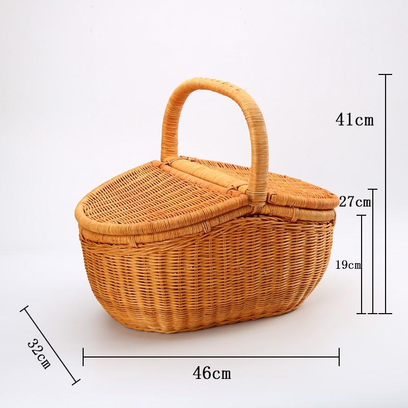 Giỏ mây tre picnic phong cách Bắc Âu - Mây tre đan