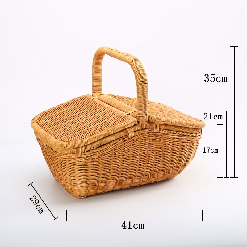 Giỏ mây tre picnic phong cách Bắc Âu - Mây tre đan