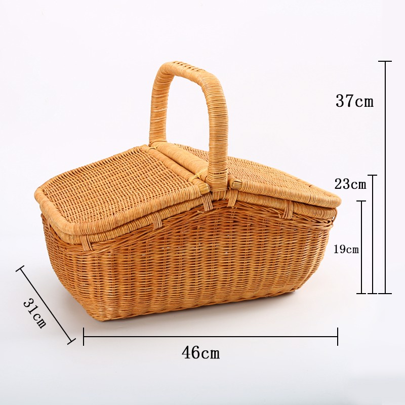 Giỏ mây tre picnic phong cách Bắc Âu - Mây tre đan