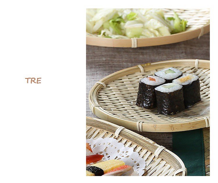 Mẹt tre tròn trang trí